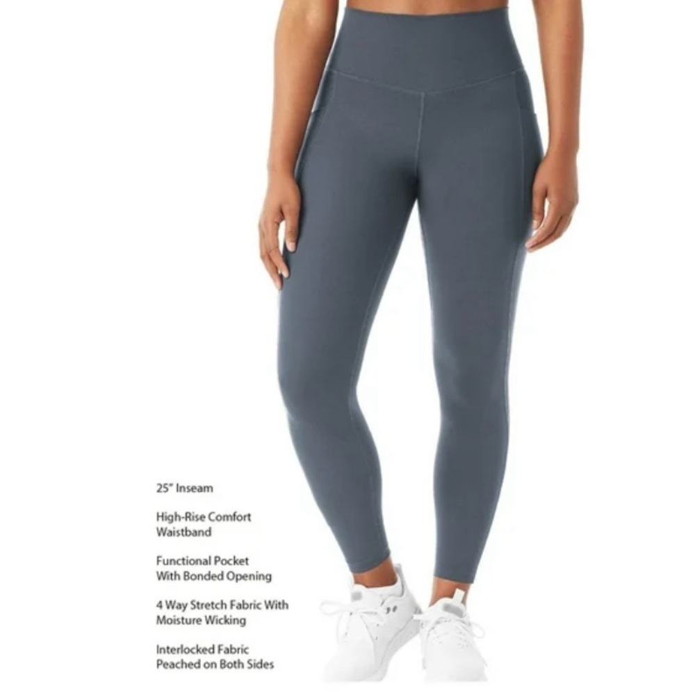 Member's Mark‎ Women's Soft Gray Side Pockets Extra Warm Leggings Size X-small